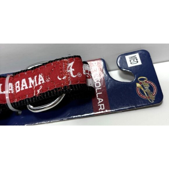 Alabama Crimson Tide Reversible Dog Collar Medium NCAA Pet Accessory Roll Tide - Picture 4 of 6